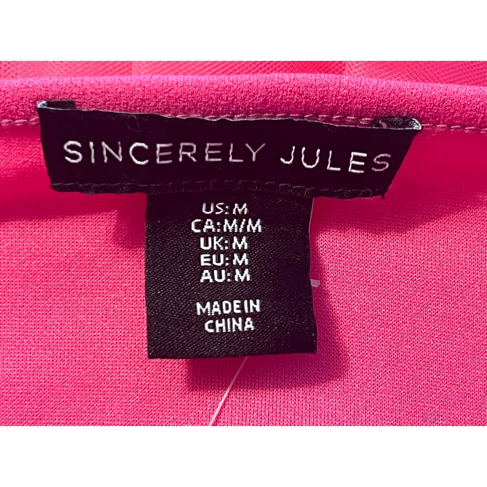 Sincerely Jules M Strapless Peplum Hot Pink Tulle Festival Holiday Party Top - Image 5