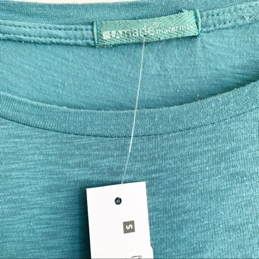 LAmade Scoop Neck Aqua Maternity Tee - Image 2