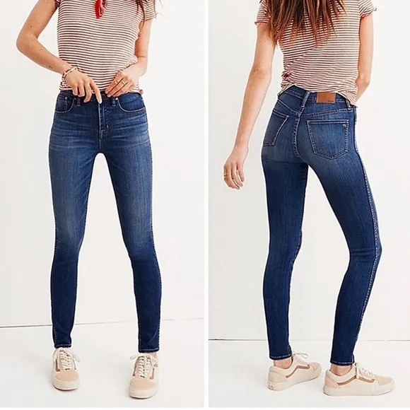 Madewell 10” High Rise Skinny Jeans Medium Wash Size 25 - Image 2