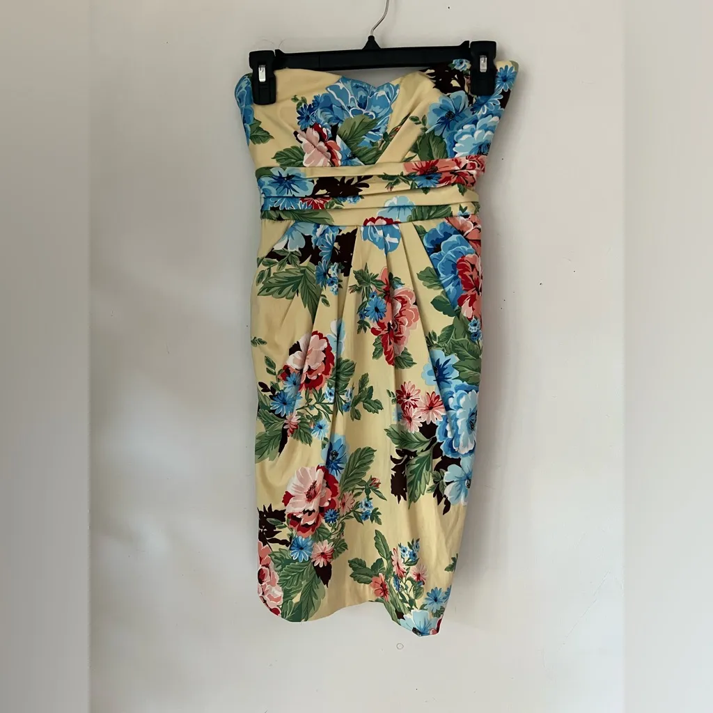 Teeze Me Strapless Floral Print Dress Size 7 (2-4) regular women’s - Image 3