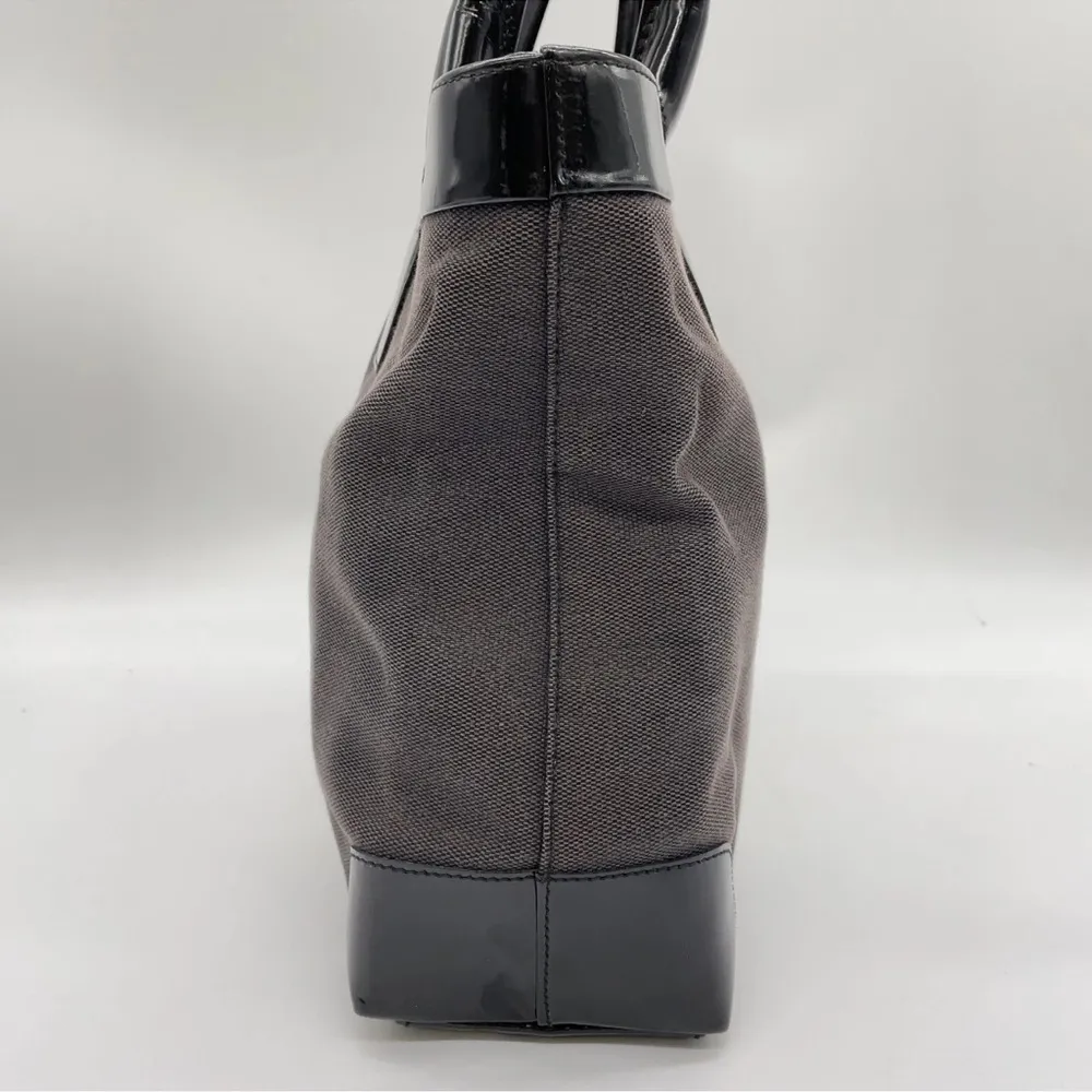 Gucci Black and Cream Structured Tote Bag - Image 9