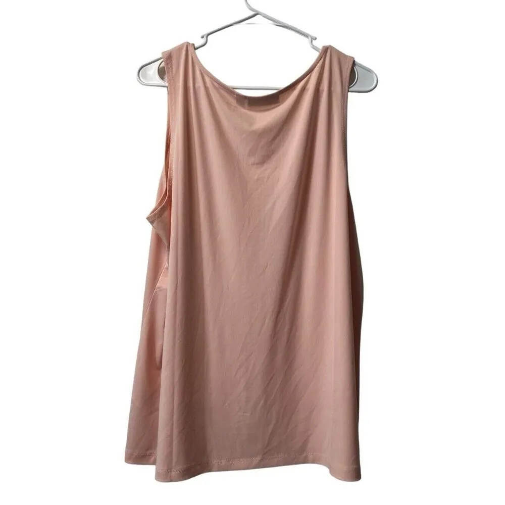 Susan Graver Size XL Tank Polyester Blend V Neck Classic City Travel Lightweight - Image 2