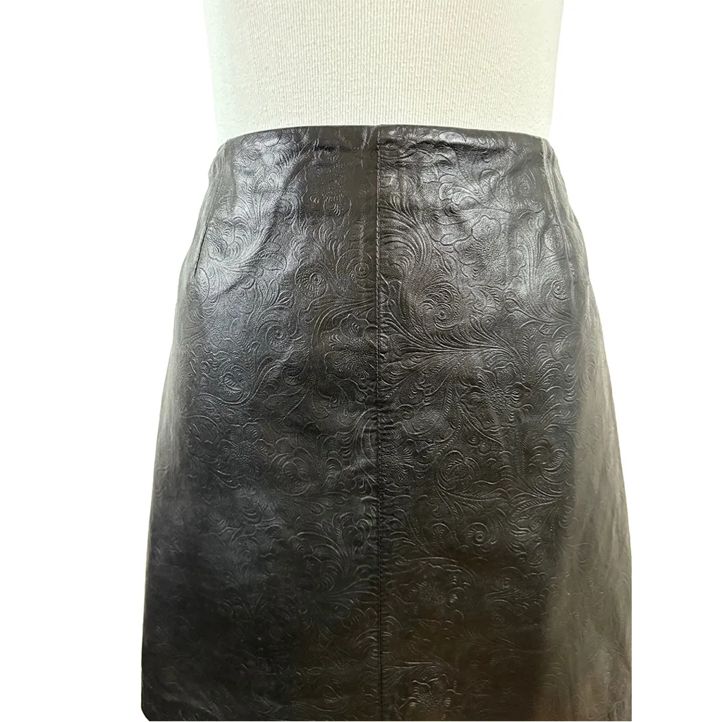 Siena Studio Black Embossed Leather Mini Skirt | Size 6 - Image 5