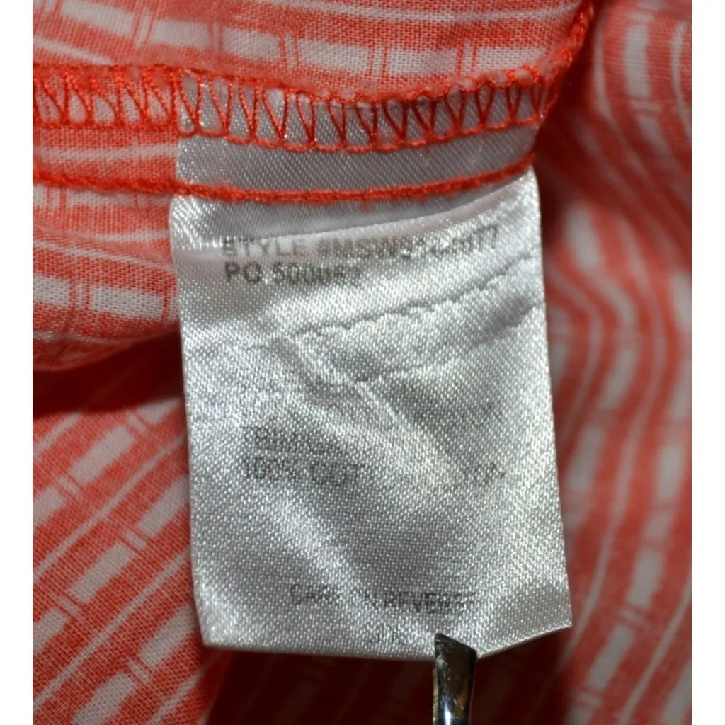 Cinch Ladies Orange Button Up Western Shirt Top Size XL Contrast Cuffs Cowgirl - Image 11