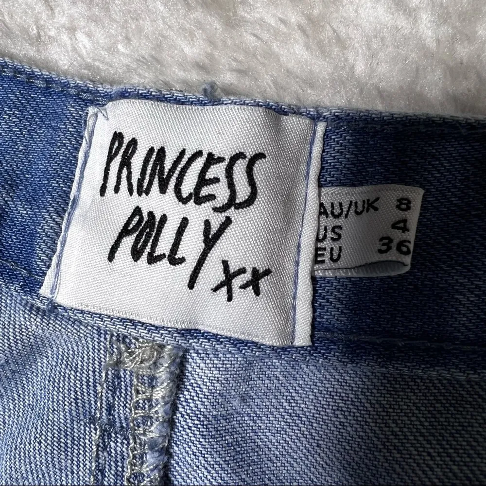 Princess Polly Distressed High Rise Jean Shorts - Image 11