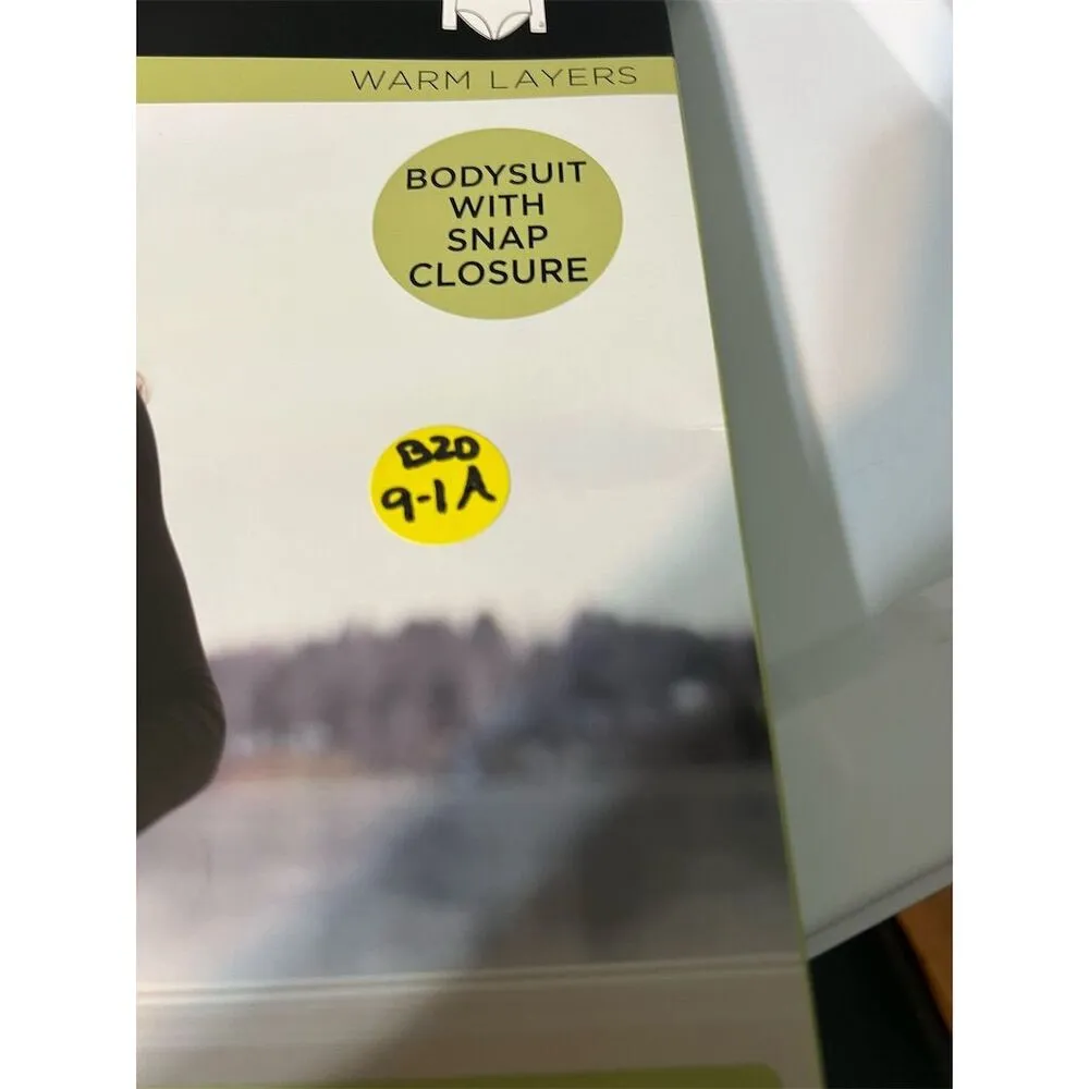 Cuddl Duds Women's Black Long Sleeve Bodysuit Size S Snap Closure - Image 9