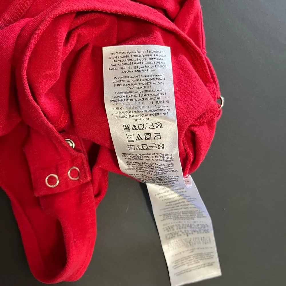 GUESS One Piece Tank Top Bodysuit Red White & Blue Women’s Top Sz Small EUC - Image 7