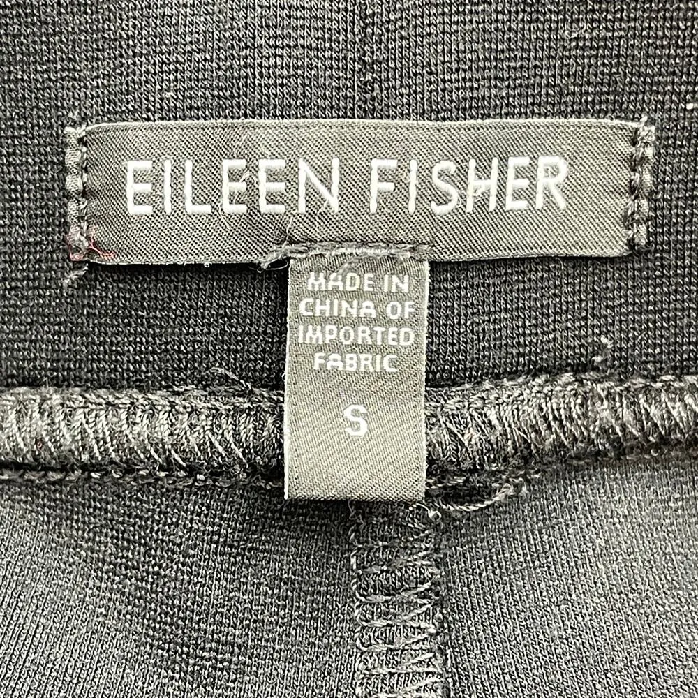 Eileen Fisher Pants Ponte Knit Full Length Pull On  Black - Image 3