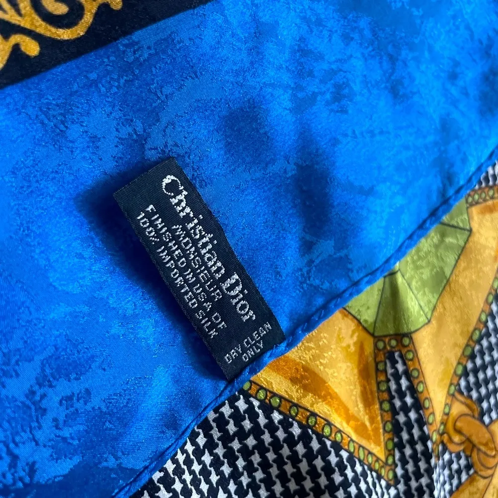 Christian Dior Vintage Silk Gemstone Scarf - Image 3