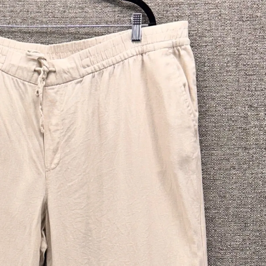 Old Navy Linen Pants Cream‎ XXL - Image 4
