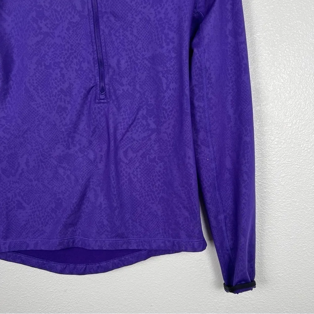 NIKE Pro Dri Fit‎ 1/2 Zip Pullover Purple Sz S - Image 4