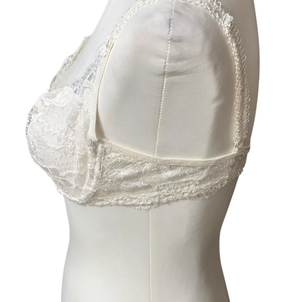 Simone Perèle White Lace Underwire Bra Size 34 D - Image 2