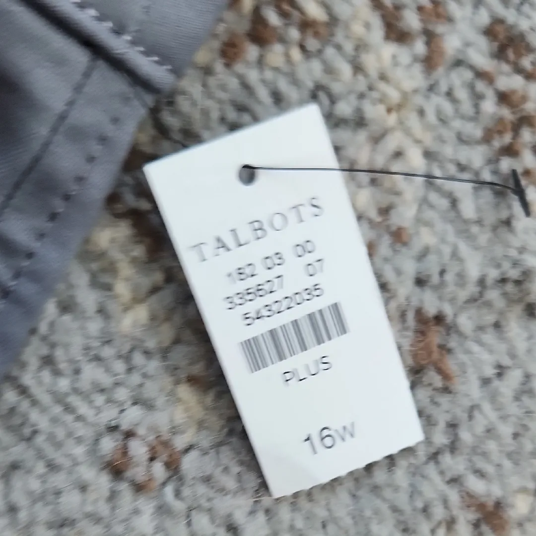 Talbots Straight Leg Chino Pants Gray 16W - Image 4