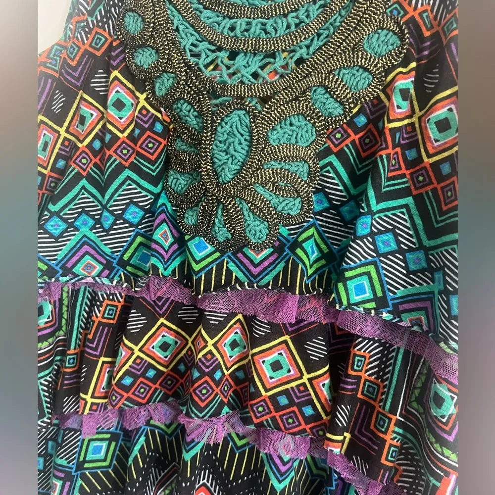 Self Esteem - Multicolor Tiered Boho Aztec Tank - Image 4
