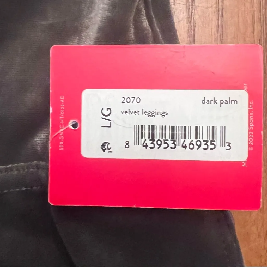 SPANX Contoured Power Waistband Velvet Leggings‎ in Dark Palm Green Size Large - Image 11