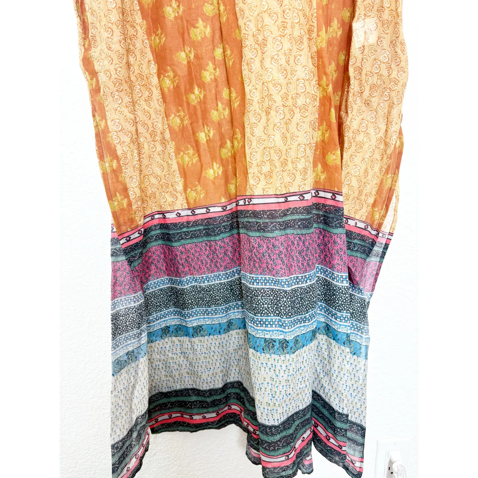 Free People Rosalee Maxi Dress Size Small Oversized Beach Coverup Boho Hippie - Image 10