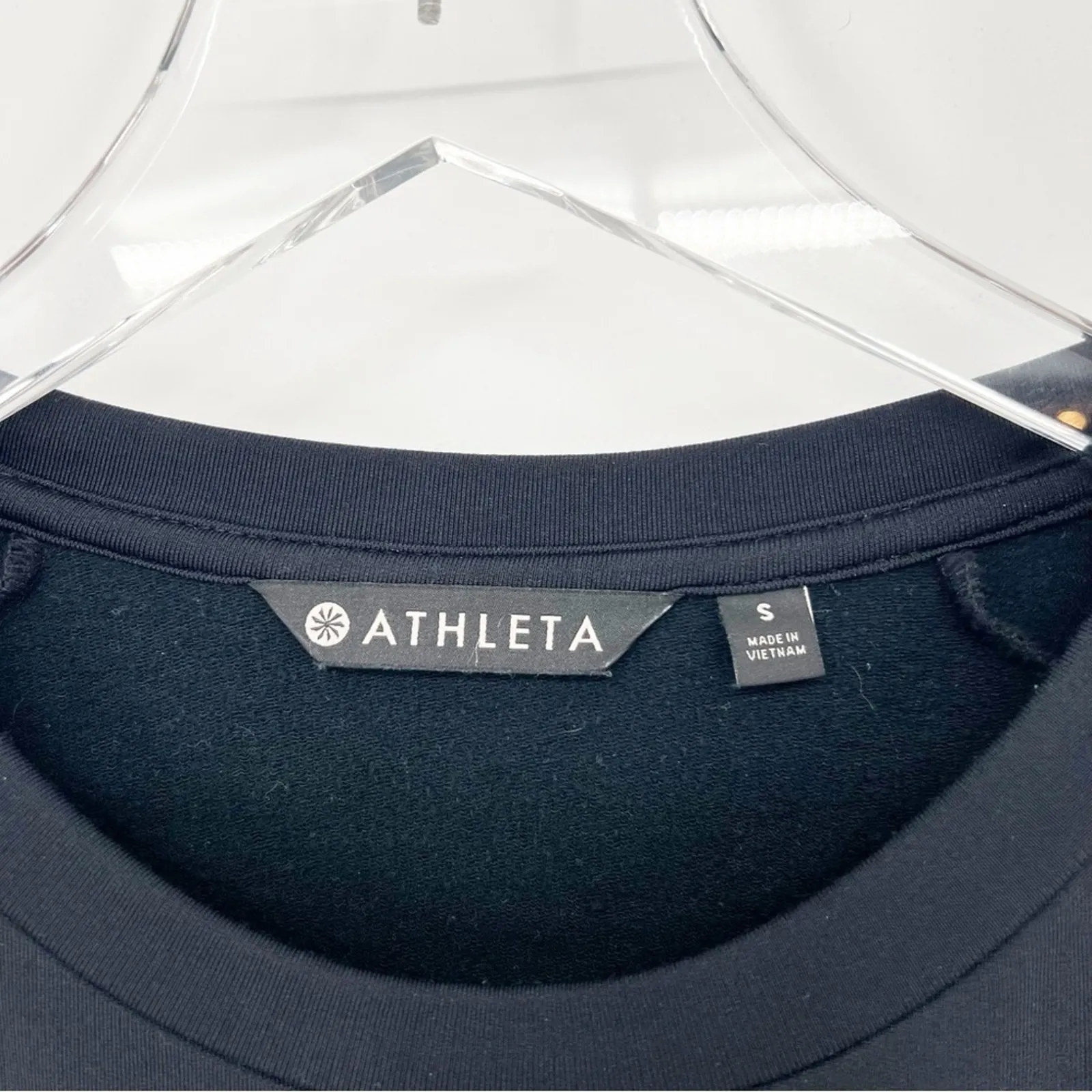 Athleta‎ Snappy Button Arm Sweatshirt Mini Dress S Black - Image 5