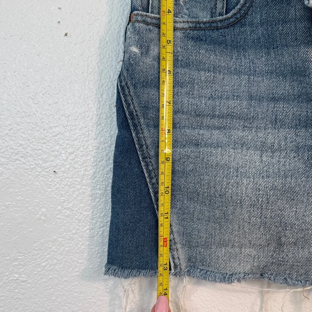 PacSun Distressed Blue Denim Mini Skirt - Image 5