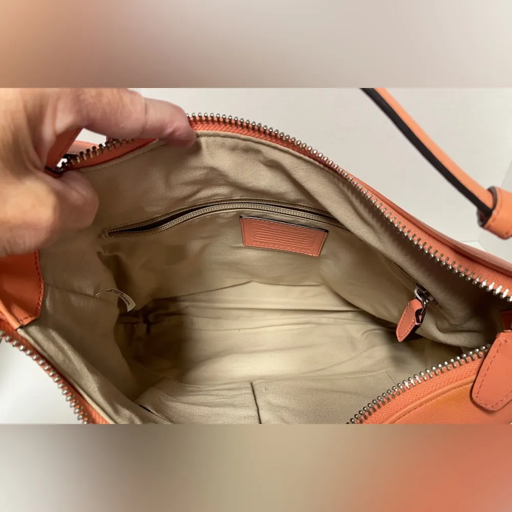 Coach 23704 Legacy Courteney Coral Perforated Leather Hobo Shoulder Bag Jan 2013 - Image 11