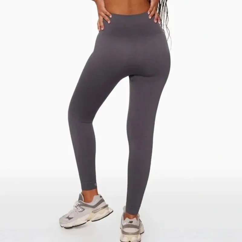 SET Active Pebble Grey Sculptflex High Rise Seamless Leggings Size Small - Image 2