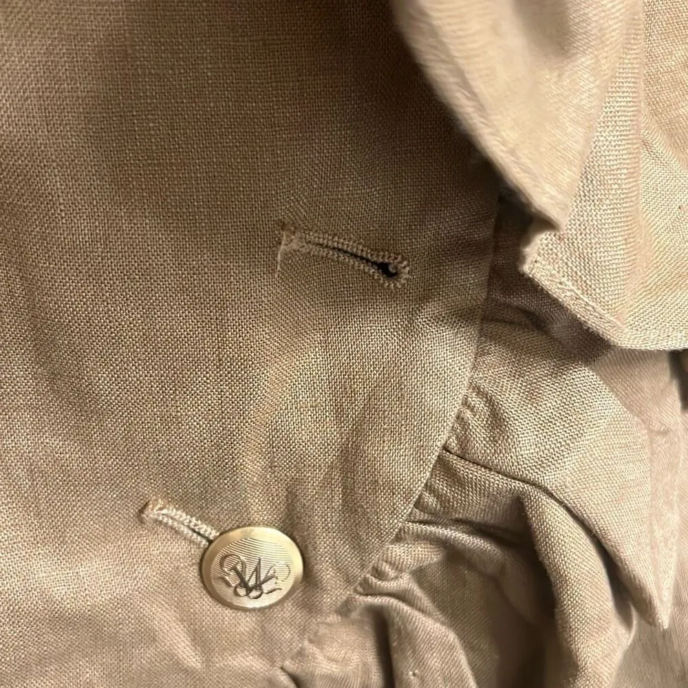 ✨Anthropologie RUFFIAN MISE SCENE Sz 4 Jacket Coat Ruffle Linen Silk✨ - Image 8