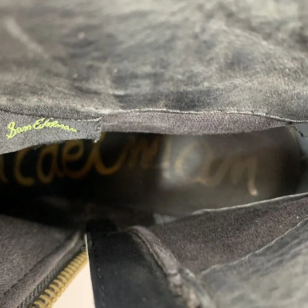 Sam Edelman Size 9.5 Louie Ankle Bootie Distressed Suede Leather Fringe Women's - Image 11