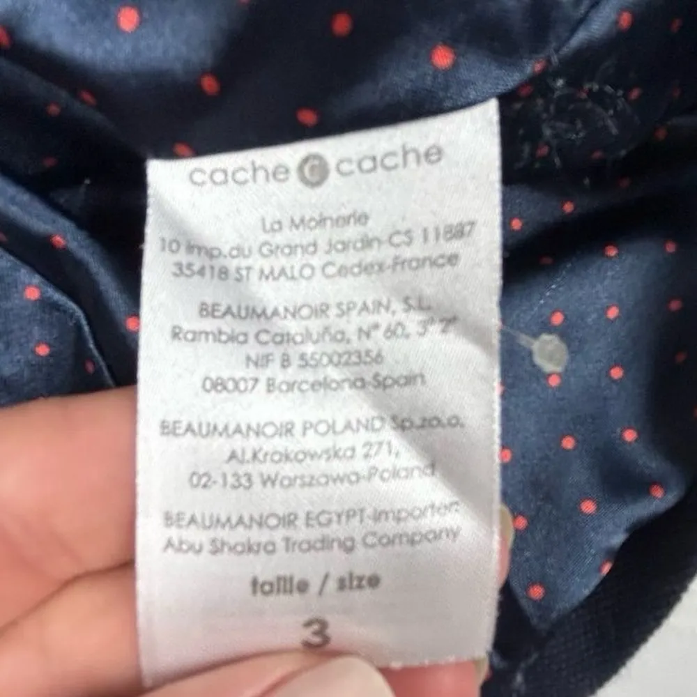  Cache Women's Blazer Size 0, Blue Polka Dot Lining Tailored - Image 7