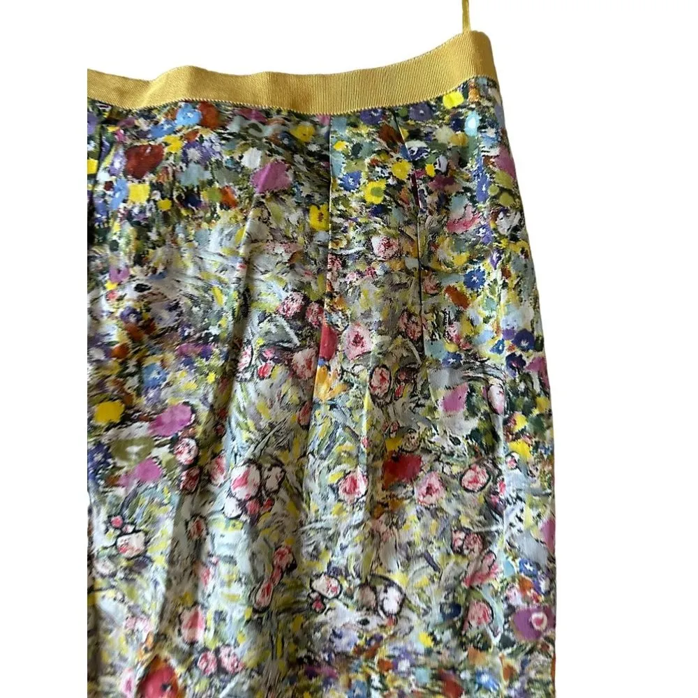 PHILOSOPHY DI ALBERTA FERRETTI Floral Button Skirt Size US 8 - Image 4