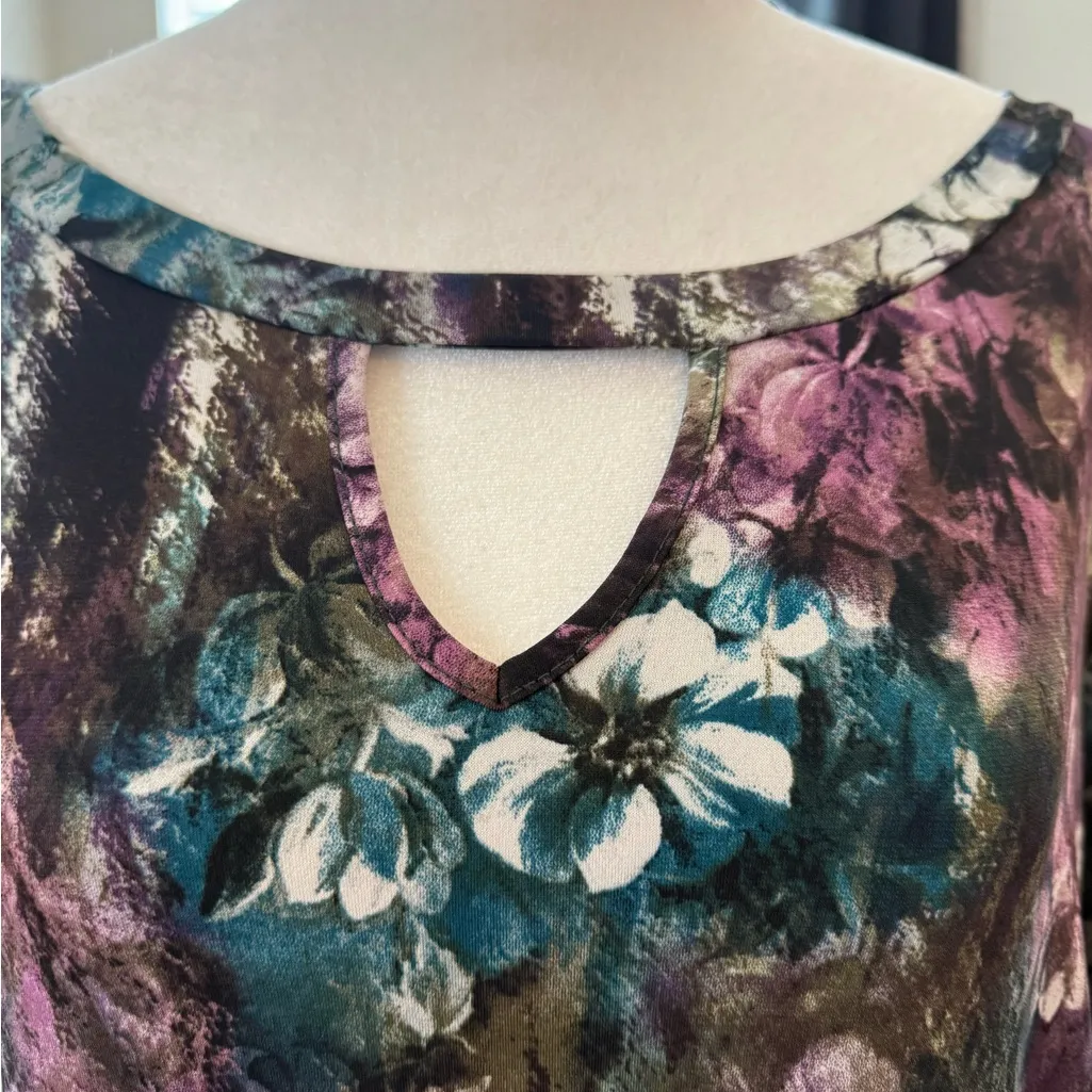 Avenue Multicolor Abstract Dress Purple Size undefined - Image 2