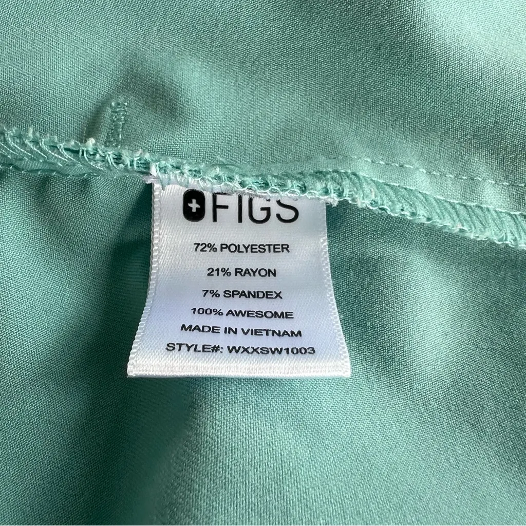 Figs Scrub Set Seaglass PO 1403 Rafaela Top / Livingston Scrub Pants Size XL / P - Image 6