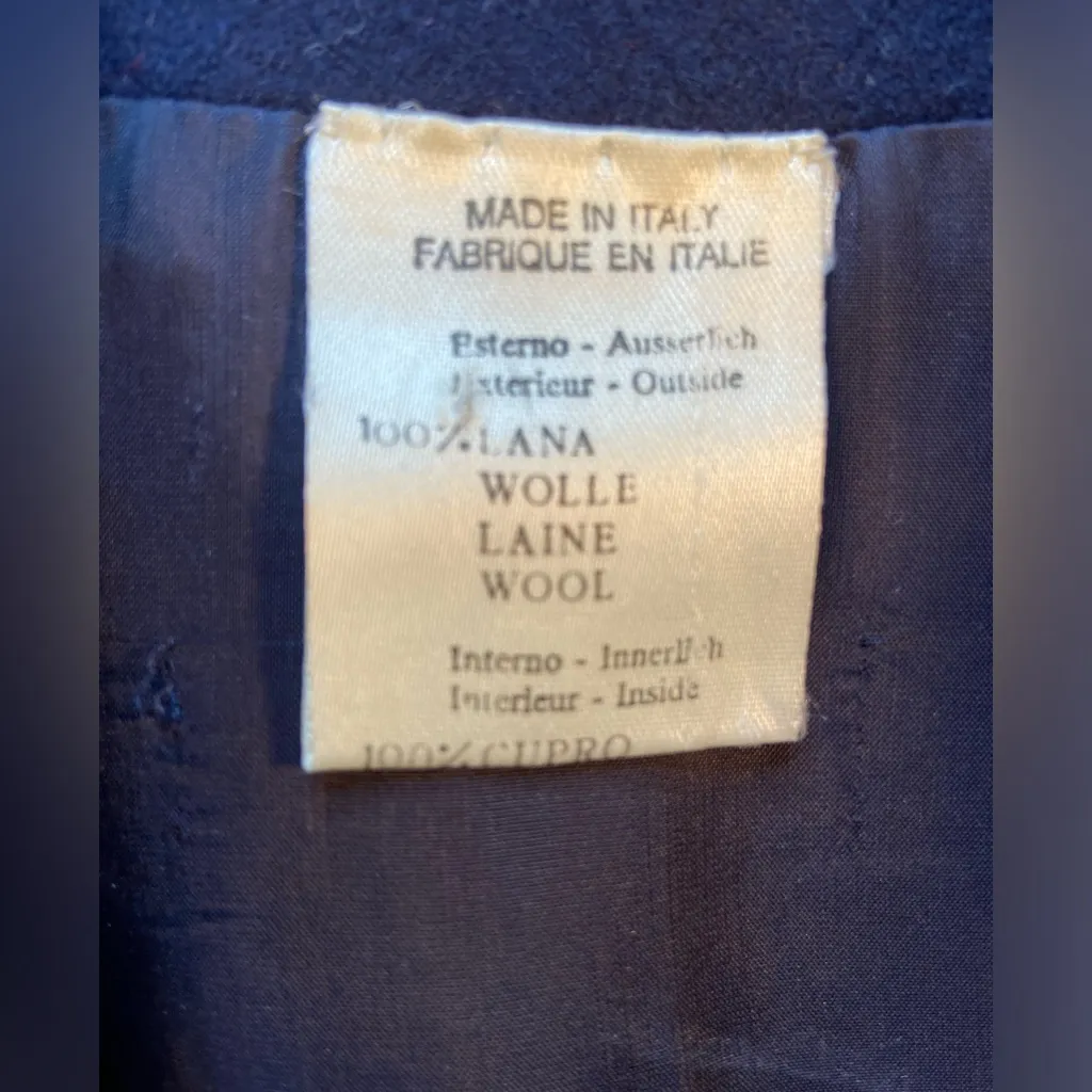 Vintage Perry Ellis, Cropped Wool Double Breasted Jacket, Size‎ 10 - Image 8