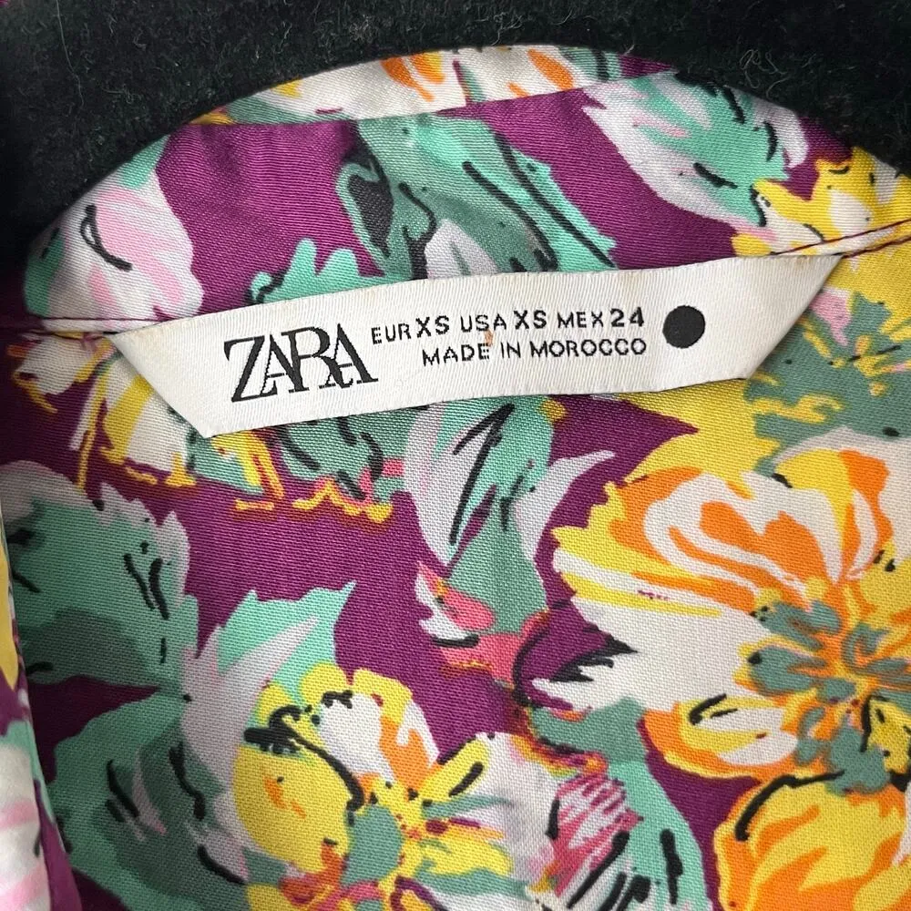 Zara Floral Blouse - Size XS - Image 2