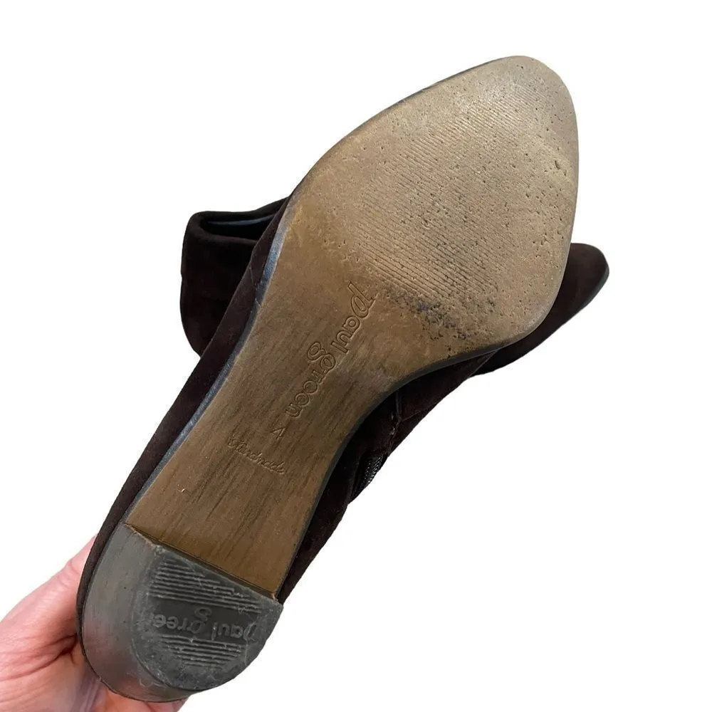 PAUL GREEN Ankle Booties Boots Suede Leather Brown Pointed Zip-Up - Image 6
