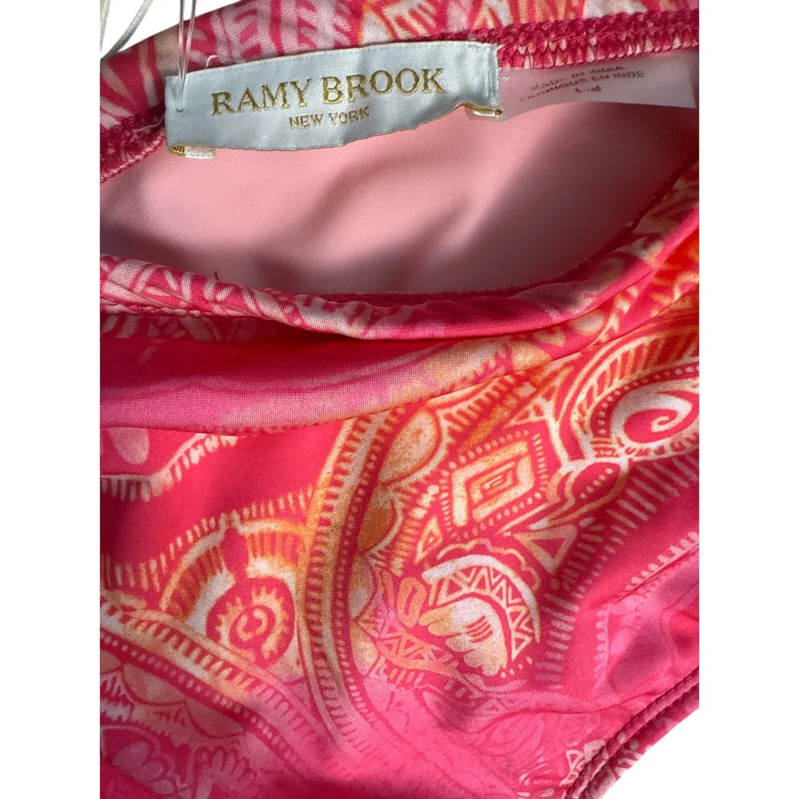 Ramy Brook Seashell Pink Strapless Cut-Out One Piece Gigi Swimsuit Size Medium - Image 5