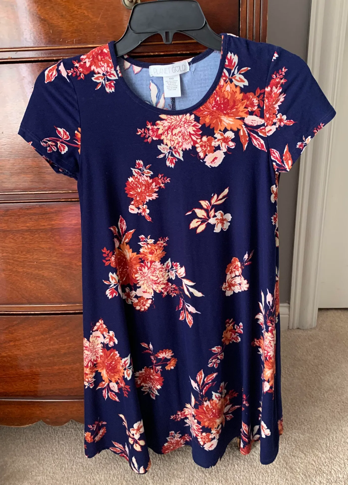 Floral Dress Blue Size XXS - Image 2