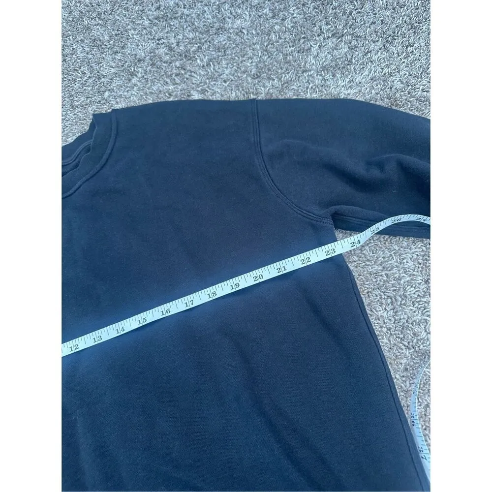 Lululemon Perfectly Oversized Crew Black Sweatshirt Pullover Terry Cotton Size 6 - Image 7