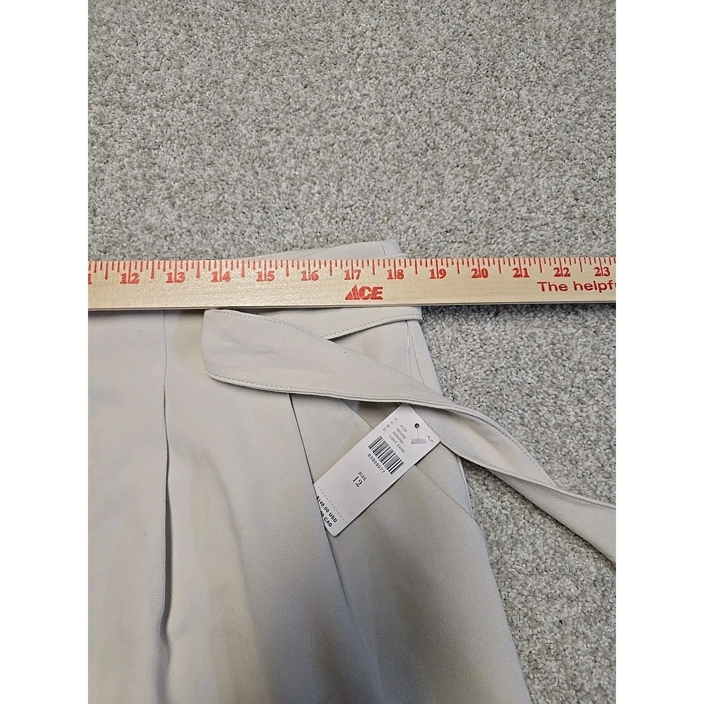 MAEVE BY ANTHROPOLOGIE Tie-Waist Culottes‎ Women's Size 12 Light Sand NWT - Image 9