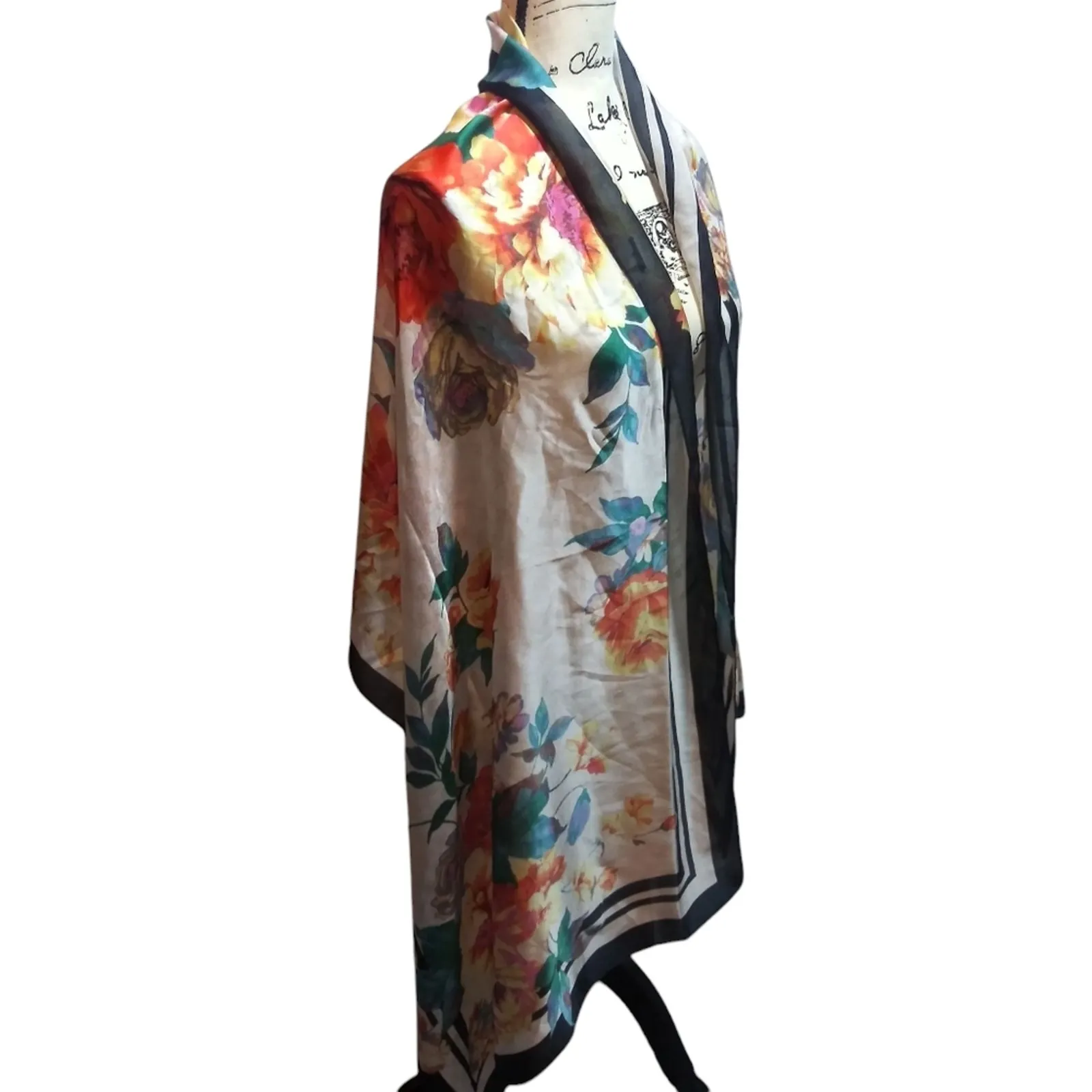 Giani Bernini GB Floral Logo Scarf Chic Slinky - Image 3