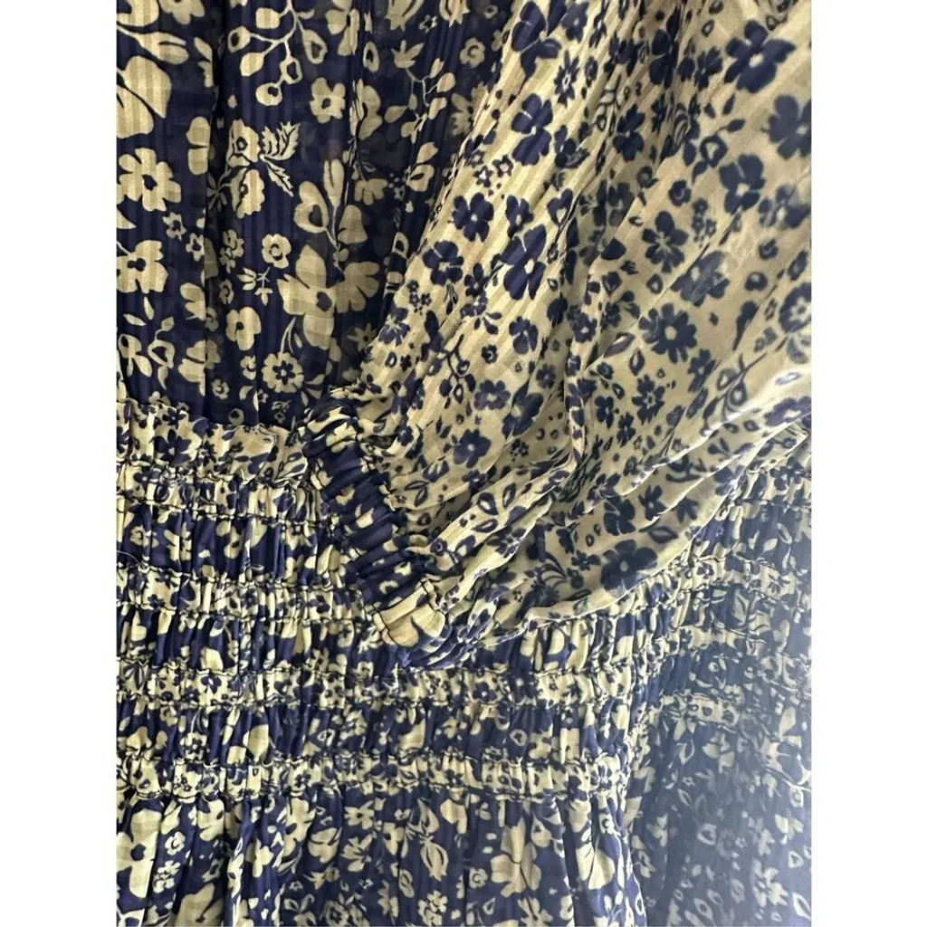 Anthropologie Current Air Floral Ruffled Tiered Bobo Mini Dress Size S - Image 8