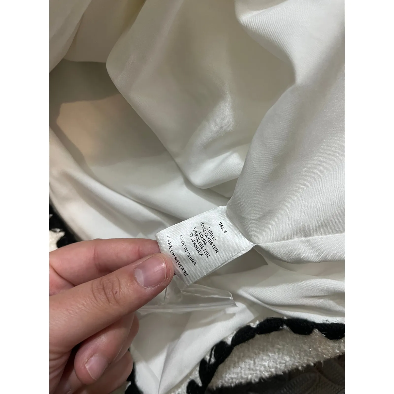 Women's ALEXIA ADMOR Zayla Long Sleeve V-Neck Tweed Dress‎ White Size 12 - Image 9