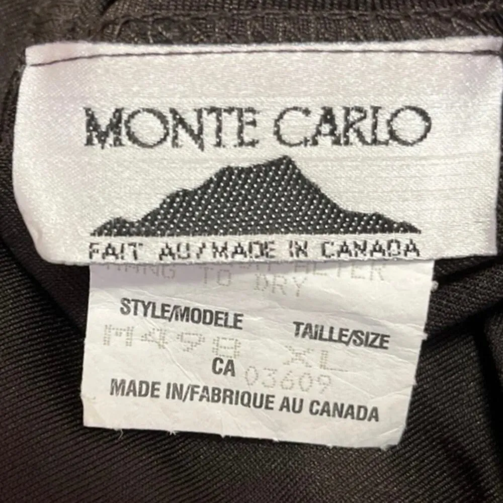 Monte Carlo Black Crew Neck Soft Pullover Plain Simple Muscle Tee Top Size XL - Image 3