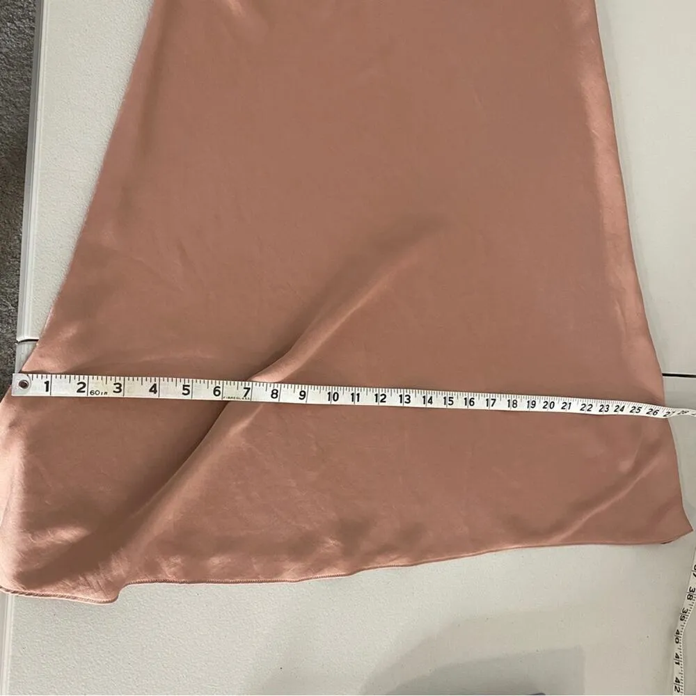 Hatch Maternity Harlow Dress Rosewood Pink Cowl Neck Satin Slip Dress Size 0 (2) - Image 13