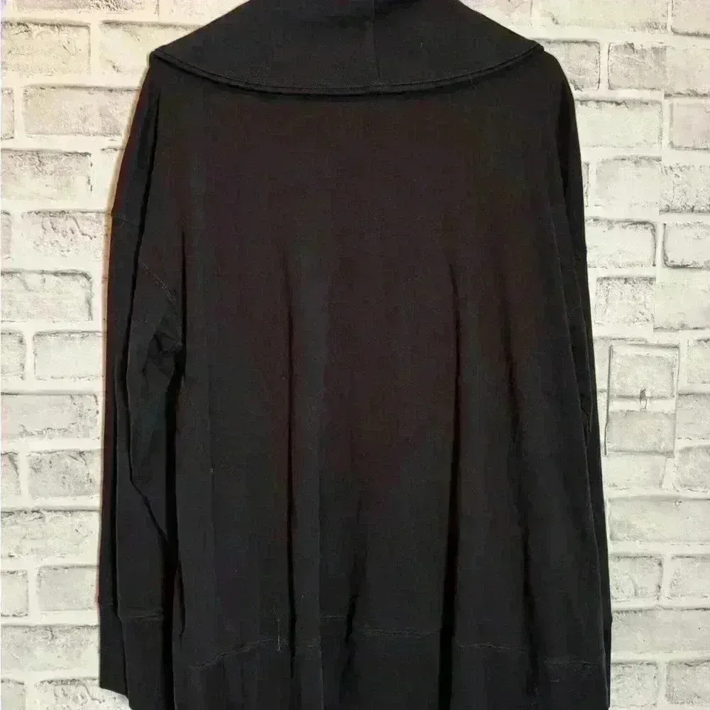 Lauren Ralph Lauren Active Cardigan‎ Womens Size M Black Cotton Open Front Size M - Image 5