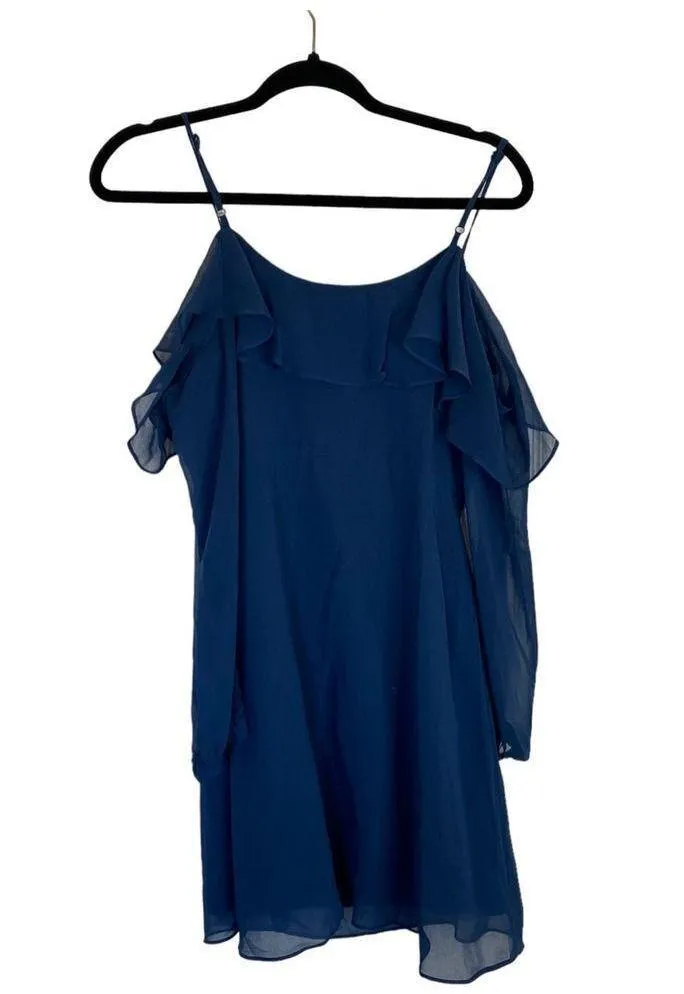 CUPCAKES AND CASHMERE Sundra Cold Shoulder Dress Navy Blue Size 0 - Image 4