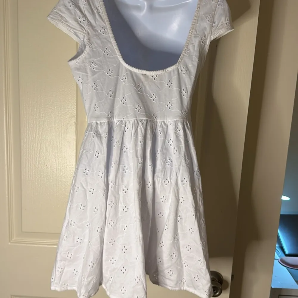 ASOS DESIGN eyelet corset mini dress in white - Image 4