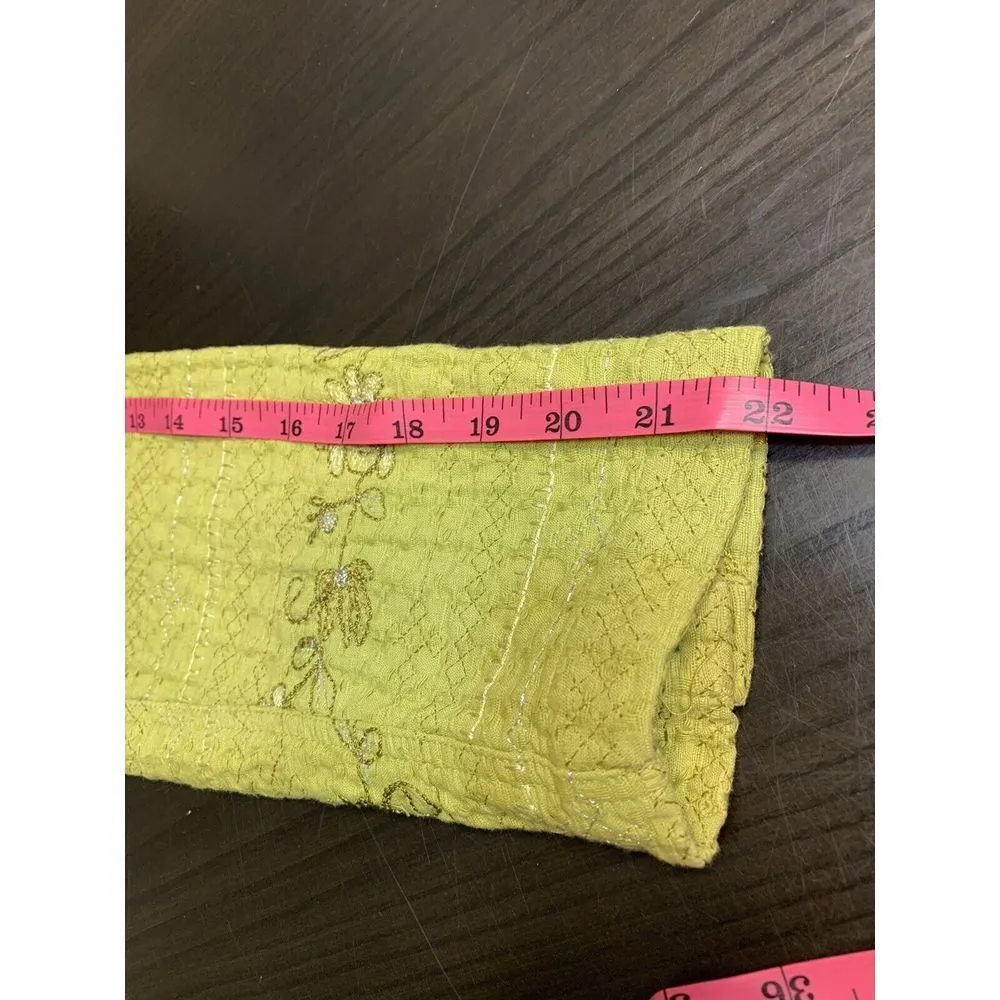 Chico's Jacket Women's‎ Size 1 Medium Embroidered Green Metallic Thread - Image 14