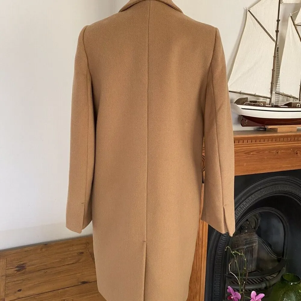 Camel Masculine Wool Single Breasted Coat sz Large - Image 14
