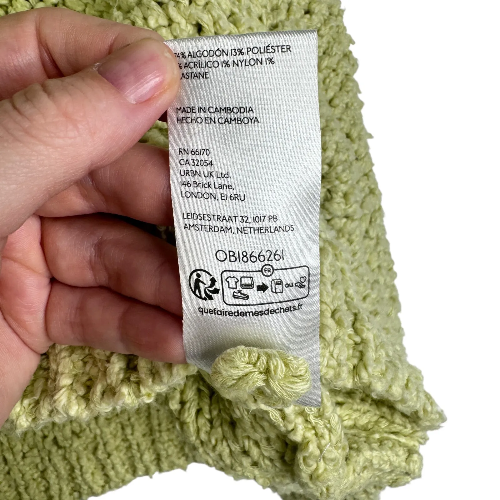 Pilcro Anthropologie Sailcloth Hooded‎ Sweatshirt Cropped Loose Knit Green Small - Image 12