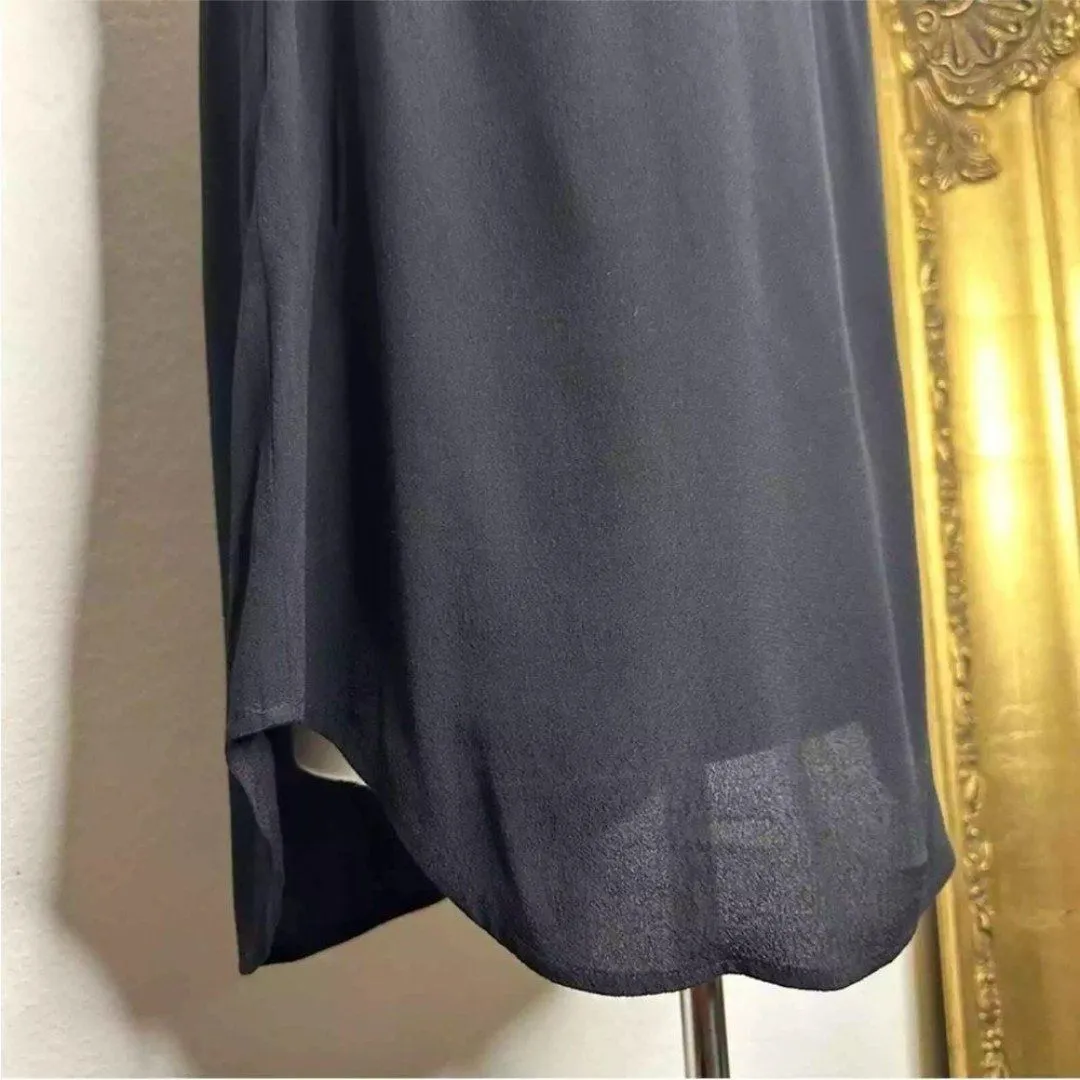 NWOT Madewell Blouse Black Sleeveless Gathered Neckline‎ Keyhole Top-S - Image 5