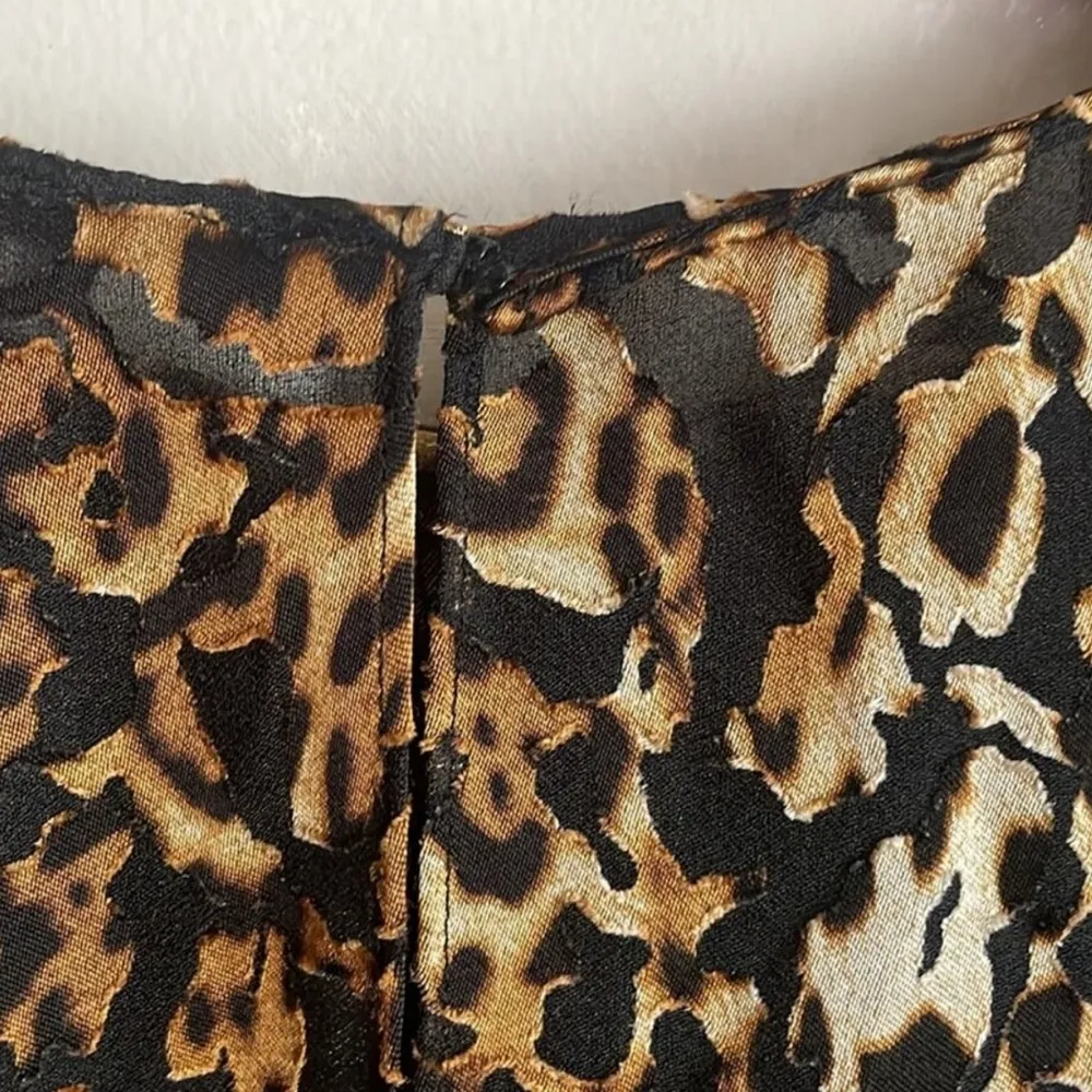 Ronny Kobo Chiara Velvet Animal Print Blouse Size XS Black - Image 10